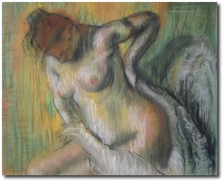 Degas, Femme s'essuyant le dos - Pastel