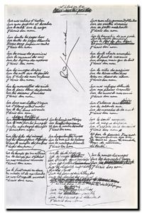 Éluard, manuscrit de Liberté